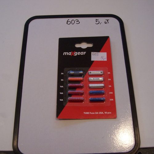 Bezpieczniki rurkowe zestaw 2A-25A KPL (10szt)